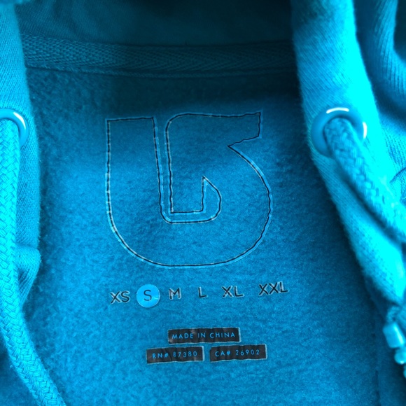 Burton Blue Full Zip Sweatshirt Small - Picture 4 of 6
